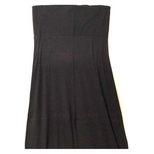 Strapless maxi black dress